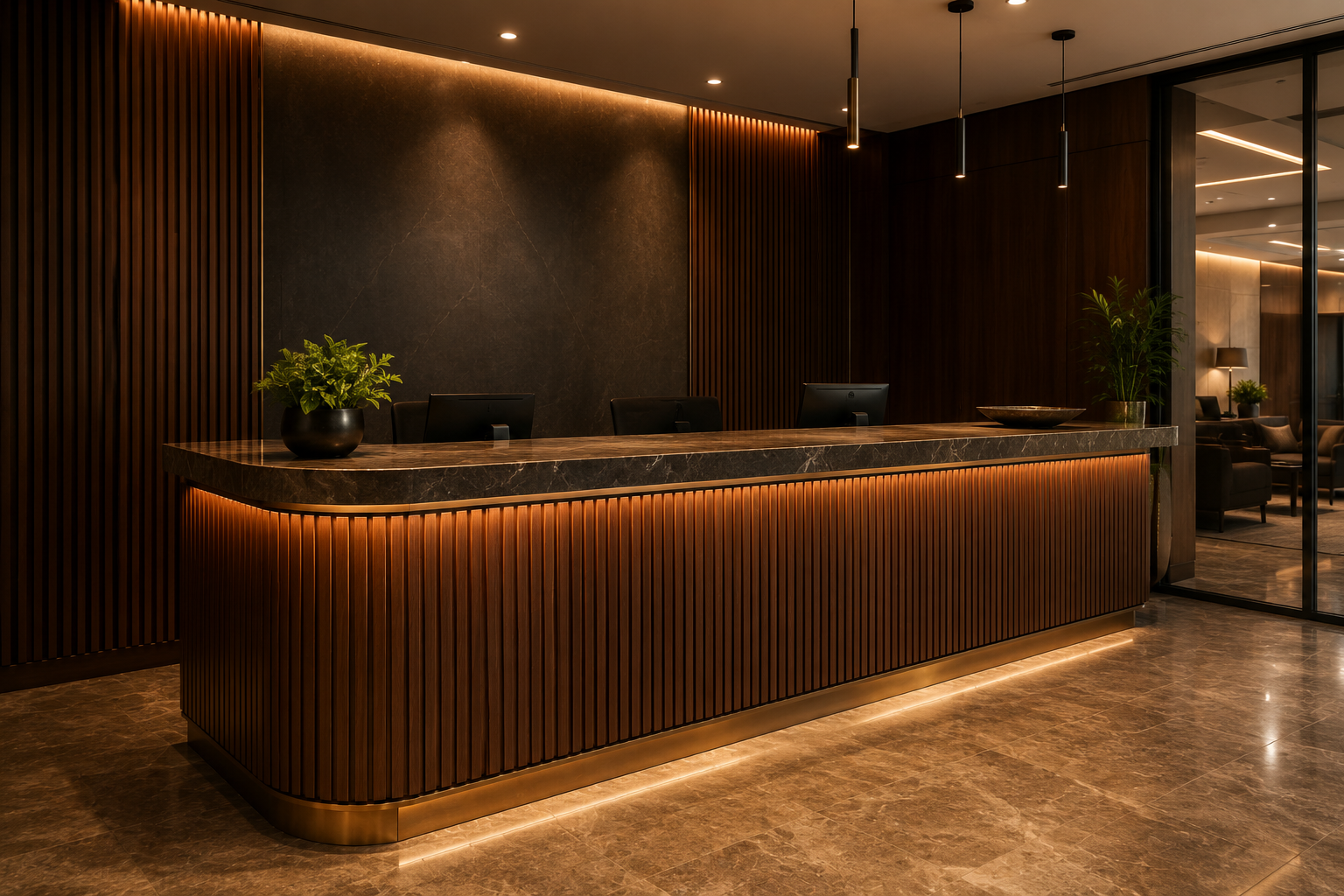 Reception desk furniture contractor in Gurgaon